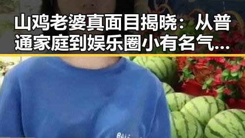 山鸡老婆真面目揭晓：从普通家庭到娱乐圈小有名气的秘密